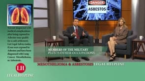 Example legal marketing infomercial advertisement for Asbestos mesothelioma injury litigation