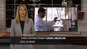 Example legal marketing television advertisement for firefighting foam injuries