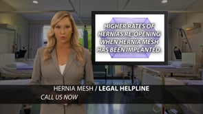 Example legal marketing television advertisement for Hernia Mesh injuries