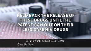 Example legal marketing television advertisement for HIV drug injury litigation