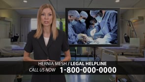 Example legal marketing television advertisement for Hernia Mesh injuries