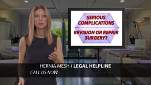 Example legal marketing television advertisement for Hernia Mesh injuries