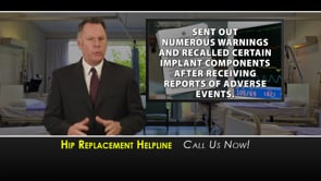 Example legal marketing television advertisement for Hip replacement injuries