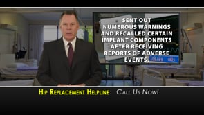 Example legal marketing television advertisement for Hip replacement injuries