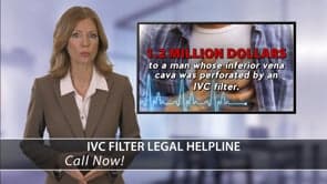 Example legal marketing television advertisement for IVC filter injury litigation