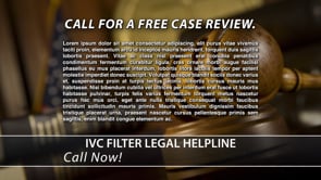 Example legal marketing television advertisement for IVC filter injury litigation
