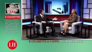 Example legal marketing infomercial advertisement for JUUL vaping injury litigation