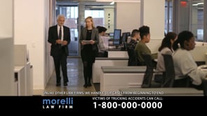 Example branded legal marketing television advertisement for personal injury lawyer