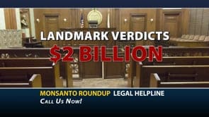 Example legal marketing infomercial advertisement with verdict for Roundup injury litigation