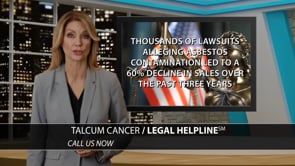 Example legal marketing television advertisement for Talc injury litigation