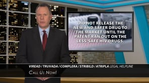 Example legal marketing infomercial advertisement for Truvada multi-drug injury litigation