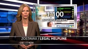 Example legal marketing television advertisement for Zostavax shingles vaccine injury litigation