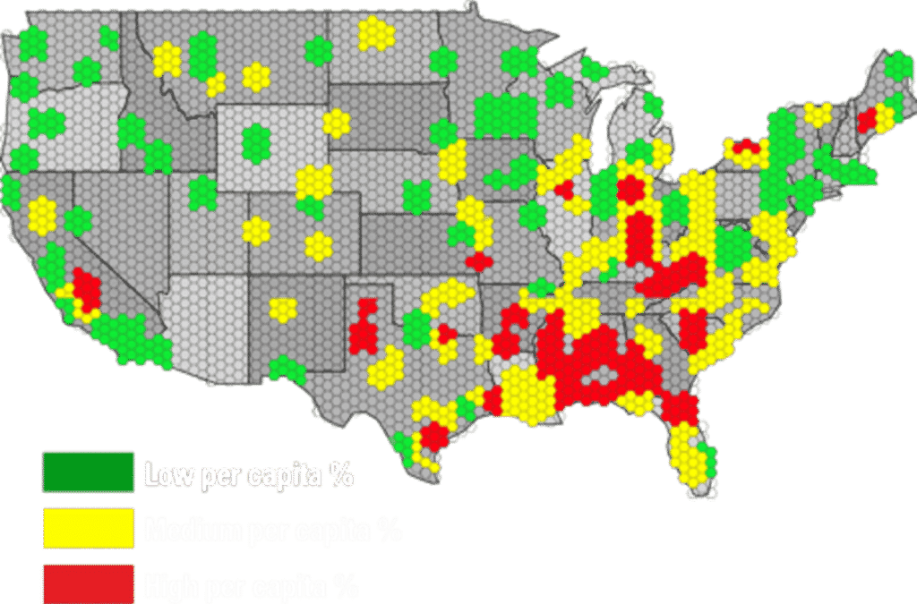 Data map of the United States