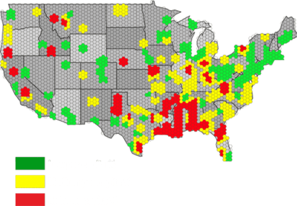 Data map of the United States