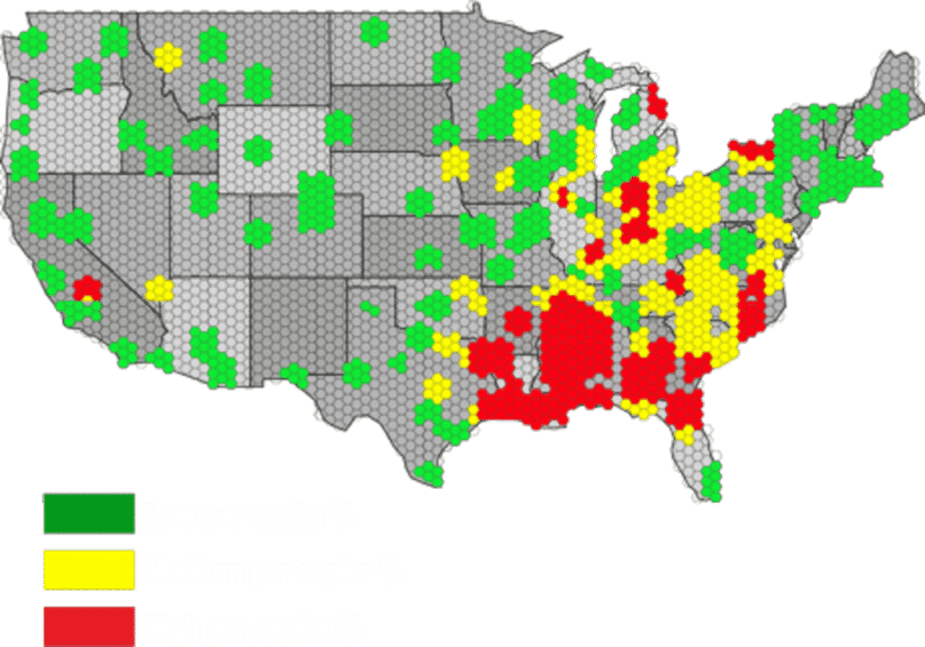 Data map of the United States