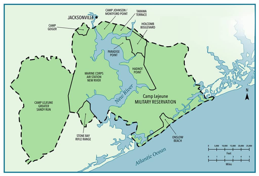 camp lejeune map