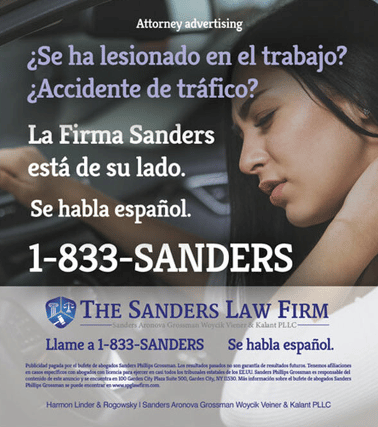 Print advertisement for Sanders Law Firm